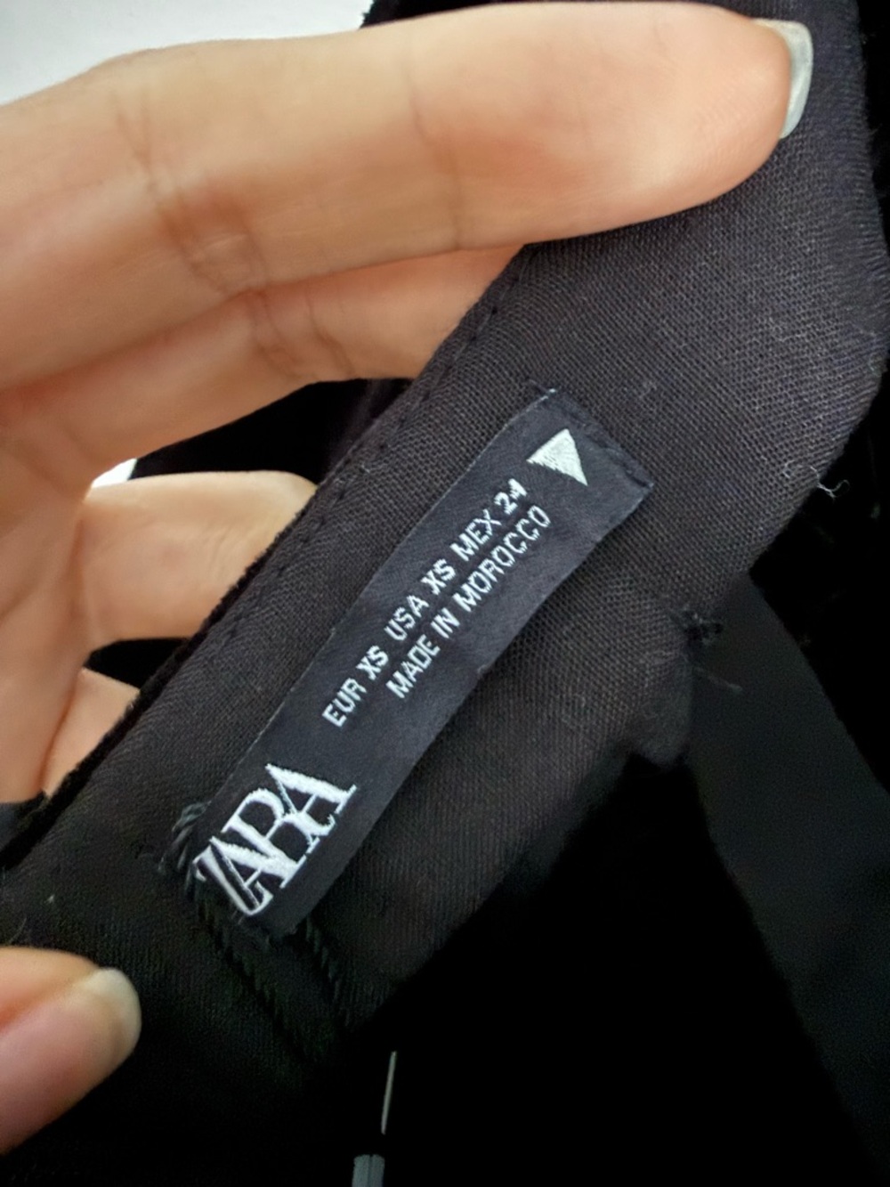 ZARA Black Velvet Halter Wide-Leg Jumpsuit - Picture 6 of 7